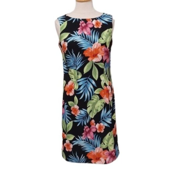 AGB Tropical Print Sheath Dress- Sz. 8 - Picture 1 of 9